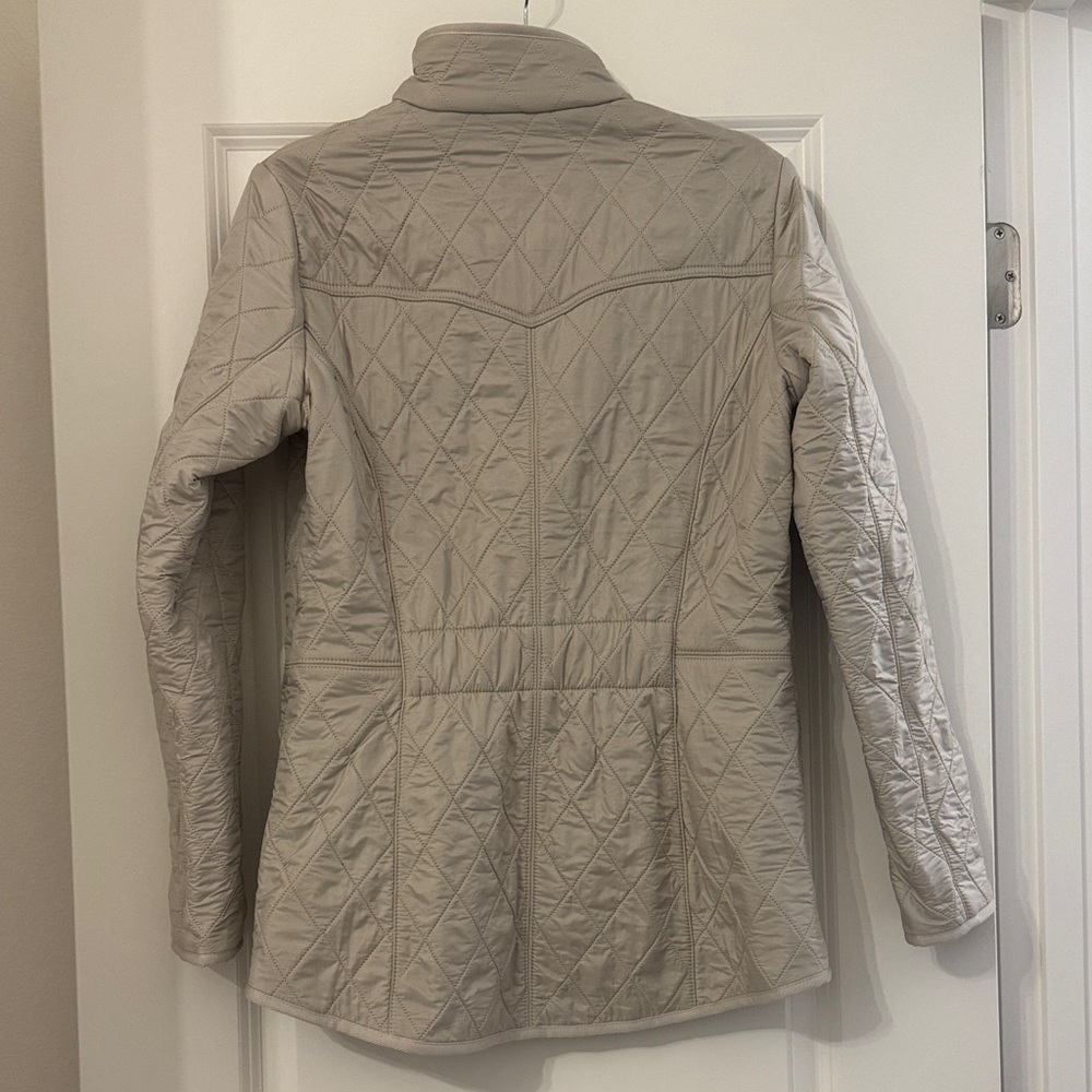 Barbour Quilted Utility Jacket in Beige - Picture 3 of 5